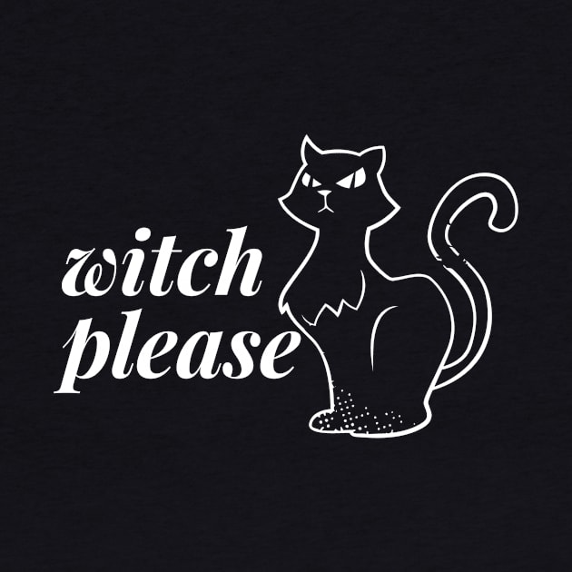 Halloween Costume Party Witch Please Funny Cat Men Women Tshirt Art by iamurkat